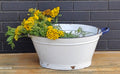 WHITE ENAMEL VINTAGE WASH BASIN