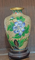 CHINESE BRASS ENAMEL VASE