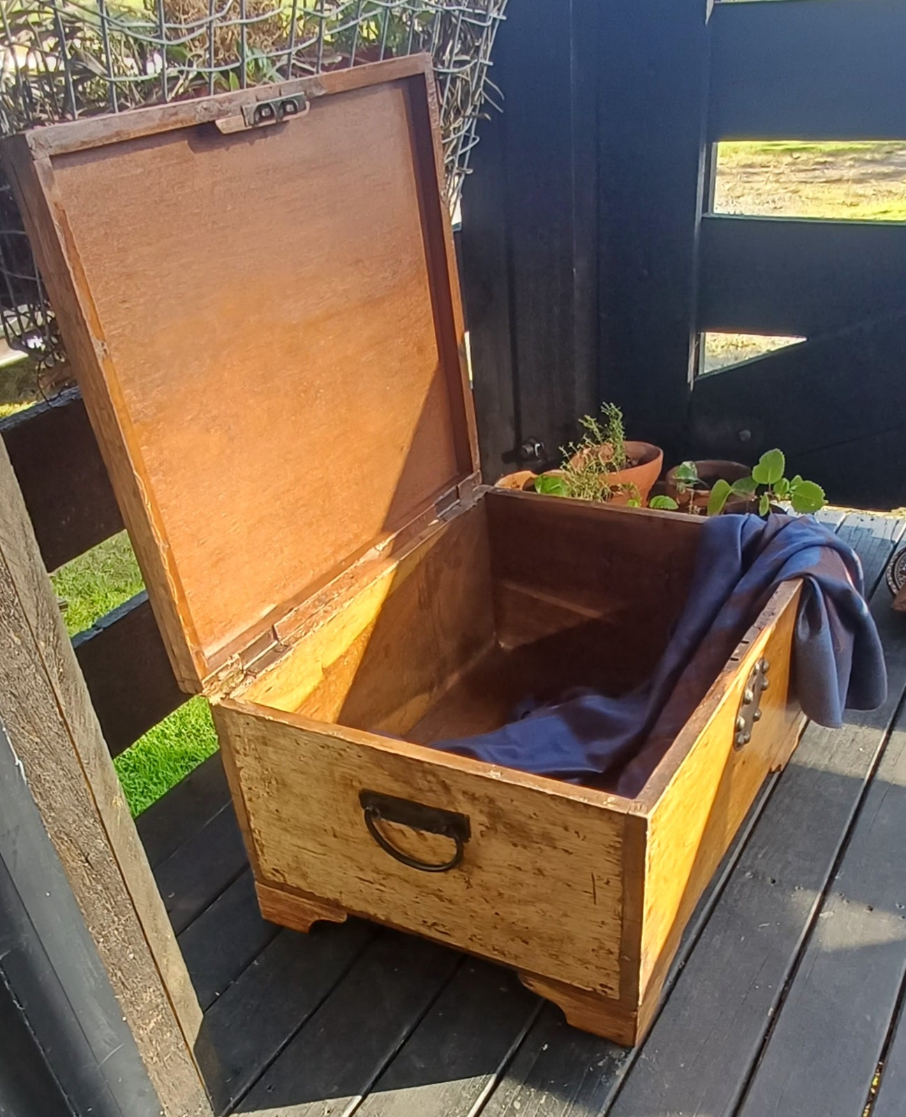 Wood storage box