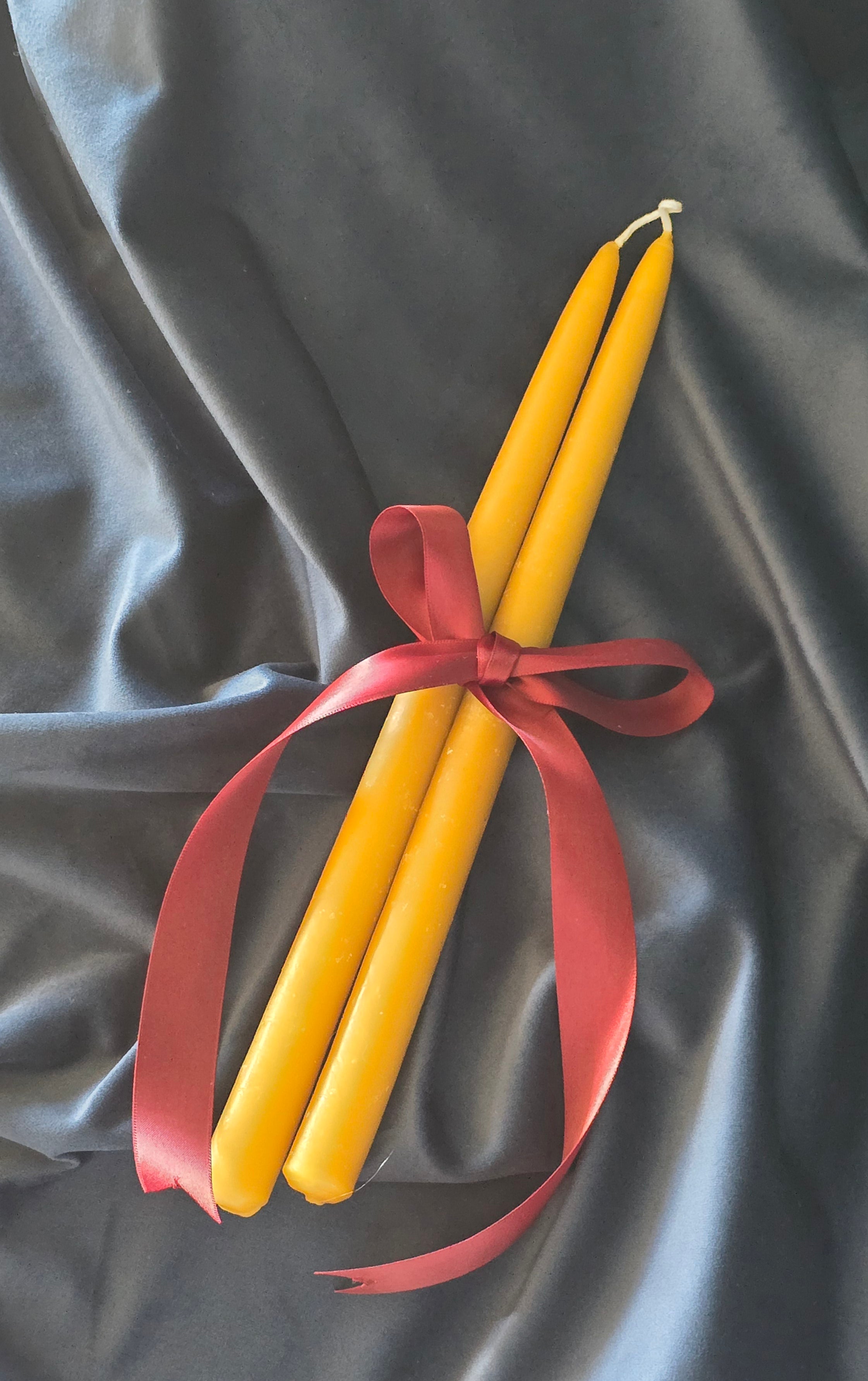 MANUKA BEESWAX TAPERED CANDLES