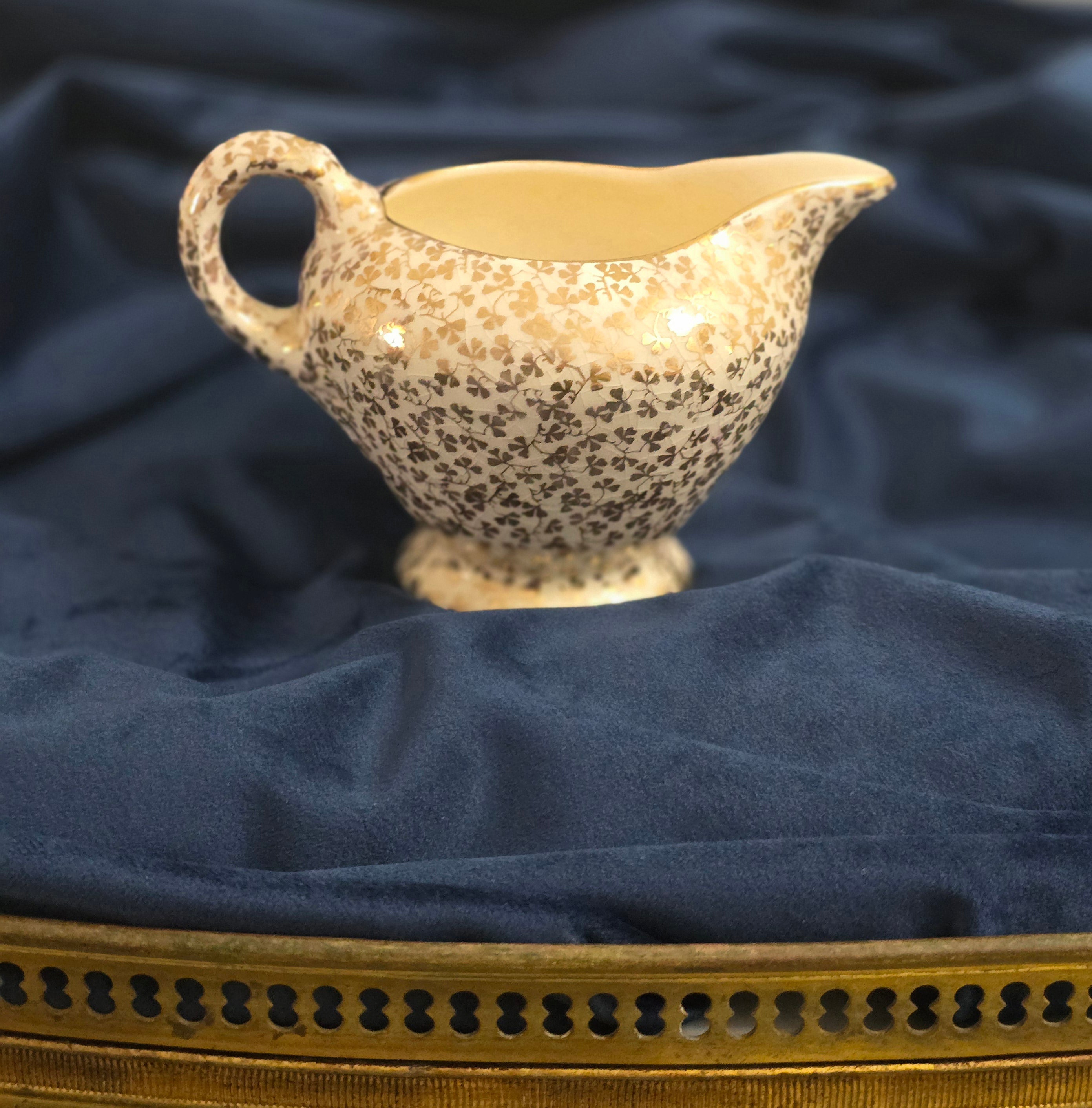 Gold Shamrock Leak Milk Jug.